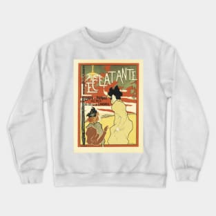 L' ECLATANTE Lampe A Petrole Oil Lamp French Advert Maitres De L' Affiche Collection Crewneck Sweatshirt